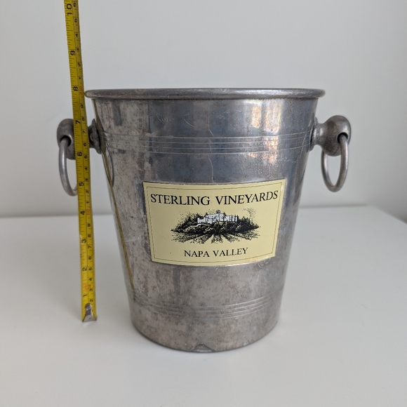 Vtg Sterling Vineyards Winery Ice/ Champagne Bucket Napa Valley Calistoga France - Picture 7 of 11